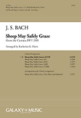 Sheep May Safely Graze SATB choral sheet music cover